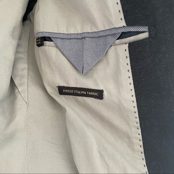 MASSIMO DUTTI Wool Blazer Navy Blue 46R - Picture 8 of 11